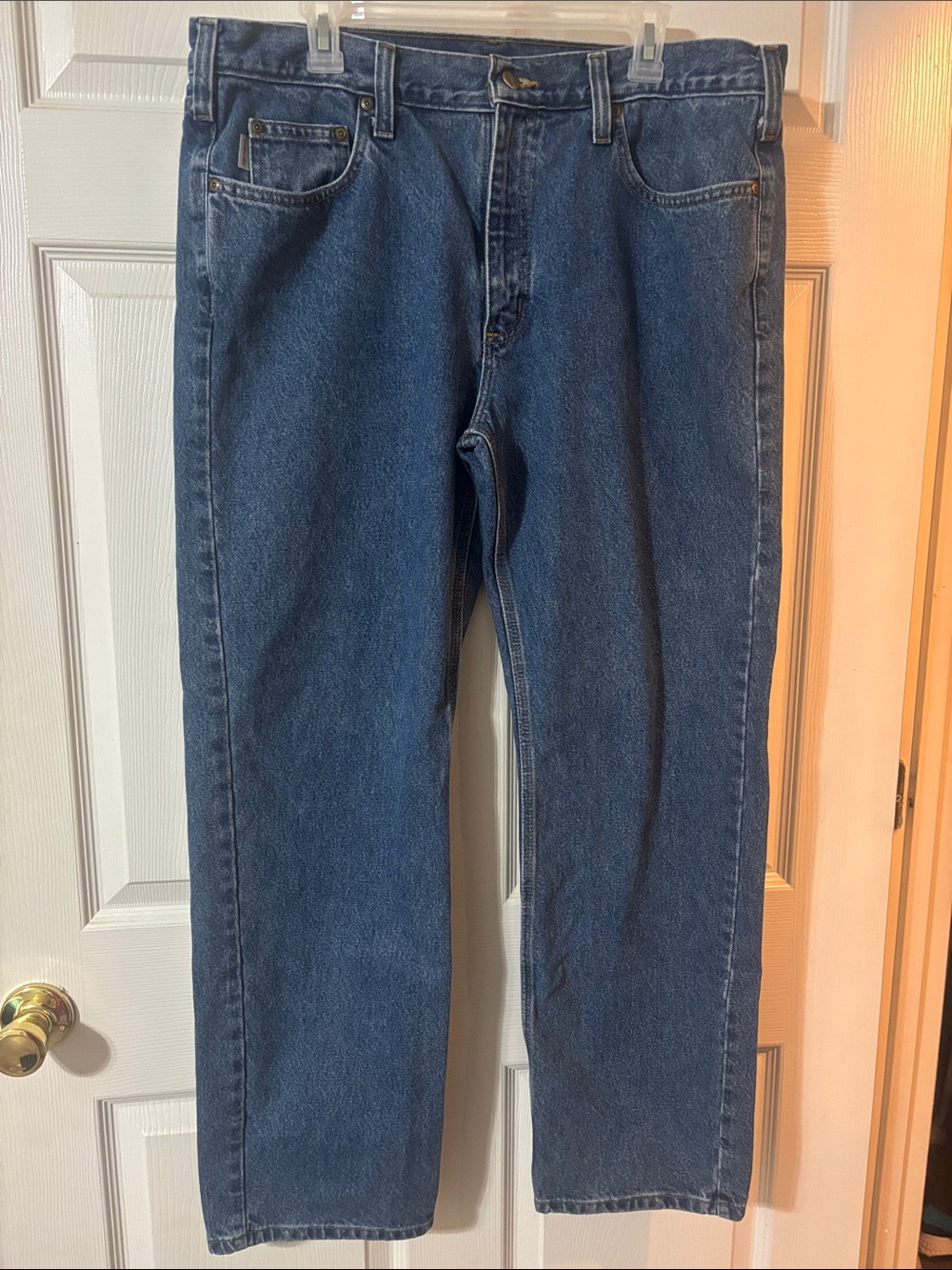 Traditional Fit Carhartt Men's Blue Denim Jeans